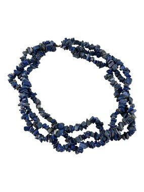 Natural Lapis Lazuli Beads Crafting Strands 3 18" Lengths Polished Gemstone Chip